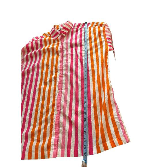 Beach Riot Pink Orange Striped Alex Beach Vacation Swim Cover Up Small Medium - Picture 11 of 11